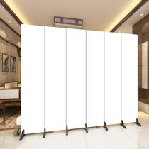 White solid color folding screen living room porch partition office mobile simple photo simple fashion background wall