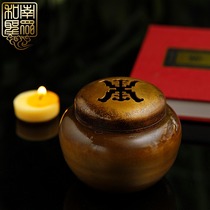 Home indoor pure copper incense burner Panzer sandalwood stove agarwood stove antique Kangxi end year Wanshou incense burner