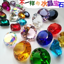 Crystal childrens gem toy girl color Diamond Princess handmade acrylic plastic glass props treasure chest