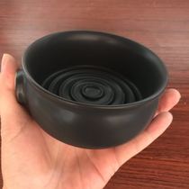 DOPEbarber new wide mouth mens shaving bowl manual Cannon Bowl shaving cream foam bowl matte black