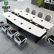 Conference table Simple modern long table Long table Conference room table Training table Negotiation table and chair combination Arc-shaped conference table