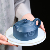 Yixing famous purple clay pot pure handmade green mud large capacity Sifang Dragon pot square device household bubble teapot special price