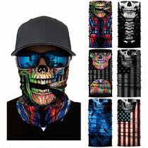 Outdoor sunscreen and dustproof seamless magic headscarf motorcycle riding mask sports bib 3D digital print customization