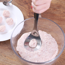 Push-type meatball maker Stainless steel non-stick squeeze lean meatball tool Household mold to make meatball artifact