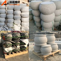 Qingshi pillar cornerstone pillar top stone antique stone carving Xiangyun pillar stone pier stone drum stone pillar skin stone base