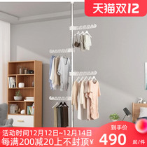 Retractable single pole type ceiling drying rack floor height 2 meters mobile thickening thickening and strong with 1127W