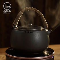 Sanqitang large-capacity boiling teapot Puer white tea cooking machine home Jingdezhen pottery pot single teapot