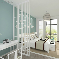 New Chinese screen style fence through the top of the entrance to the home solid wood screen partition living room simple modern fashion seat screen