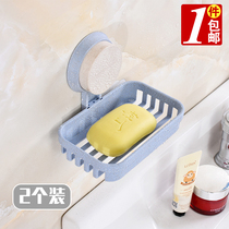 2 strong suction cup soap box bathroom wall soap rack soap box toilet drain soap box