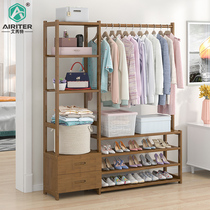 Hanger floor bedroom hanger shoe rack integrated Net red home storage clothes rack indoor bag rack coat rack
