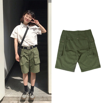 Retro military shorts p44 World War II military pants mens tooling multi-bag shorts military green Ami Ki military fans