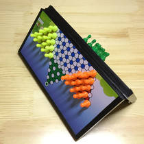 Magnetic checkers childrens student puzzle magnetic checkers trumpet folding boxed plastic color checkers