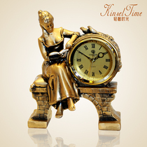 European-style seat clock fashion living room pendulum clock creative decoration clock bedroom antique table clock clock quartz clock