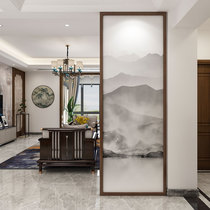New Chinese style entrance screen partition wall home fixed entrance shelter living room bedroom light luxury solid wood creativity