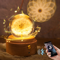 Dandelion eternal flower gift box to send girlfriend girl Music Box Music Box Music Box Music Box crystal ball night light decoration birthday gift
