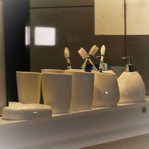 Bathroom wash set Japanese style wash five or six sets of simple bathroom supplies toothbrush cup hotel B & B
