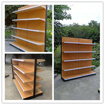 Convenience store supermarket shelf display rack store snack shelf multi-layer single-sided double-sided wood grain Shelf shelf