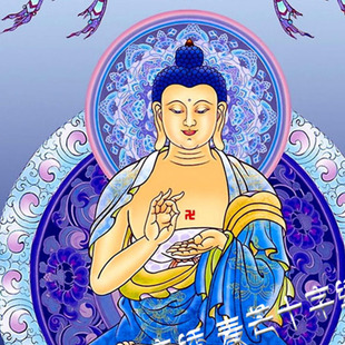 佛教东方妙喜世界阿閦佛精准印花十字绣 佛像如来佛五方佛十字绣