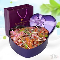 Fuji Family lollipop creative heart-shaped gift box 50 fruity gifts for friends and classmates Birthday Tanabata lover gifts
