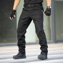 Hummer Hunter loose elastic consul tactical pants men outdoor casual trousers multi-pocket overalls pants straight pants