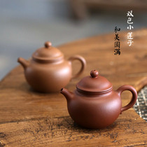 Yishuitang Yixing original mine handmade purple sand pot Old section mud lotus seed pot 155cc bucket tea sketch pot household ball hole