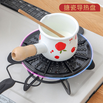 Shuangqing household kitchen artifact energy-saving heat transfer plate enamel pot glass pot heat conduction plate anti-burning black pot bottom pad