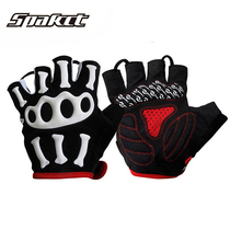 Spakct Thappa Guest Riding Halffinger Gloves Men And Women Outdoor Sports Skulls Gloves Mountain Bike Gear