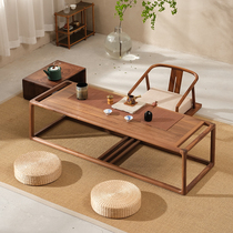 Japanese coffee table simple modern tatami table new Chinese black walnut Zen small tea table balcony low table