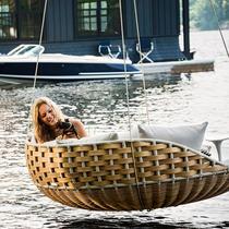 Leisure swing garden villa indoor double sun hammock outdoor rattan hanging basket hanging chair outdoor lazy bed