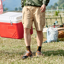 Kellogg stone quick-drying shorts men's spring and summer outdoor tooling five-point pants comfortable casual pants pay tribute to Everest series