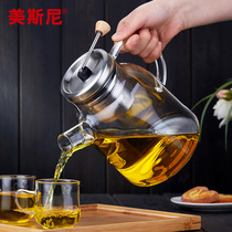 Meisny household glass teapot thick cooking teapot high temperature water Kettle tea separation bubble teapot