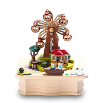 jeancard wooden music box music box girlfriend girl girl children birthday valentine's day gift ferris wheel