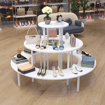 Zhongdao display cabinet round display cabinet bag shoes cosmetics gifts Mother and baby products display cabinet wooden display shelf