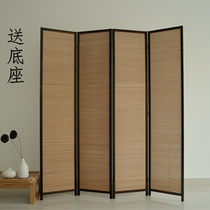 Chinese partition entrance screen living room folding screen old retro folk screen tea room study mobile partition