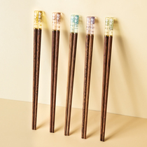 Ink Japanese chicken wings wood chopsticks home wood high-grade chopsticks without paint and wax family 2021 New one chopsticks
