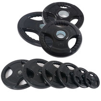 Barbell piece package iron baking paint electroplating pu kg size three holes 5cm holes Hand grab dumbbell rubber Olympic rod weightlifting