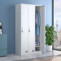 Steel three-door locker factory staff dormitory iron sheet 3 door cabinet with lock storage locker storage locker change cabinet