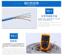 Pure copper super six gigabit network cable Household high-speed shielded oxygen-free copper cat6 10 gigabit broadband network cable