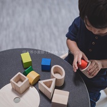 19 new products Thailand Plantoys Wooden Graphic Building Blocks Stacked Shape Fun Puzzle 2Y 