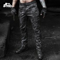 51783 military fans Python camouflage tactical pants mens slim outdoor tooling wear-resistant special forces commuter training pants