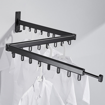  Balcony folding clothes rack wall-mounted telescopic invisible indoor and outdoor windowsill drying quilt clothes clothes drying rod artifact