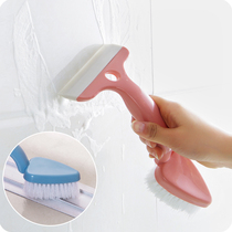 Multifunctional bathroom tile cleaning crevice brush glass scraper wall cleaning brush Toilet decontamination brush floor brush