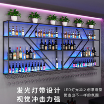 Wrought Iron Bar Bar Bar Wall luminous shelf creative wine cabinet restaurant Red Grape beer rack