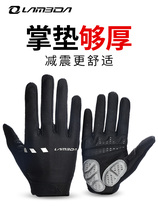 Lampada summer breathable riding gloves men and women full finger long finger road mountain bike shock absorption equipment