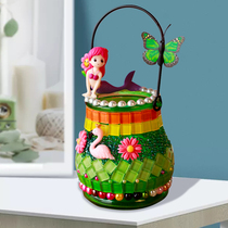 Childrens handmade color bottle Primary School DIY making material package girl mosaic creative paste toy