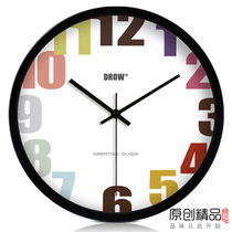 Modern Fashion Round Hanging Clock Living Room Silent Clock Quartz Clock Home Creative Clock Metal Wall Hanging Watch Clock