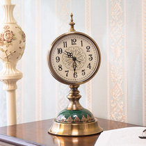 European-style clock retro clock clock living room large American desktop pendulum clock desktop clock creative table clock sitting clock pendulum