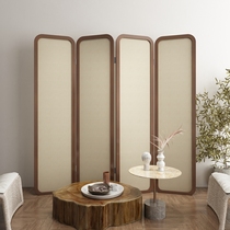 ins Japanese-style simple solid wood screen living room bed and breakfast hotel household occlusion partition Chinese-style folding rattan folding screen