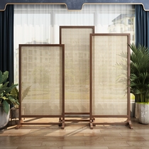 Simple solid wood rattan screen Office Sales Department living room partition hotel living room study tea room porch screen