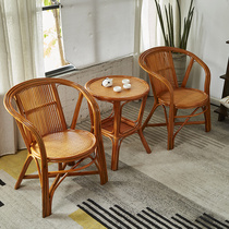 Natural rattan chair balcony outdoor small table and table rattan chair single three sets table and chairs combination minimalist casual patio table and chairs